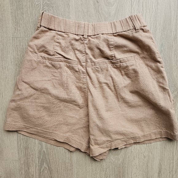 Abercrombie Linen Cotton Blend Shorts High-Waisted - Picture 4 of 6